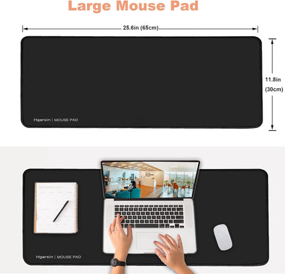 Mouse Pad,Large Gaming Mouse Pad,Extended Mousepad XL with Stitched Edge for Computer Keyboard,Washable Mouse Mat for Office,Home,Computer,Laptop,Black