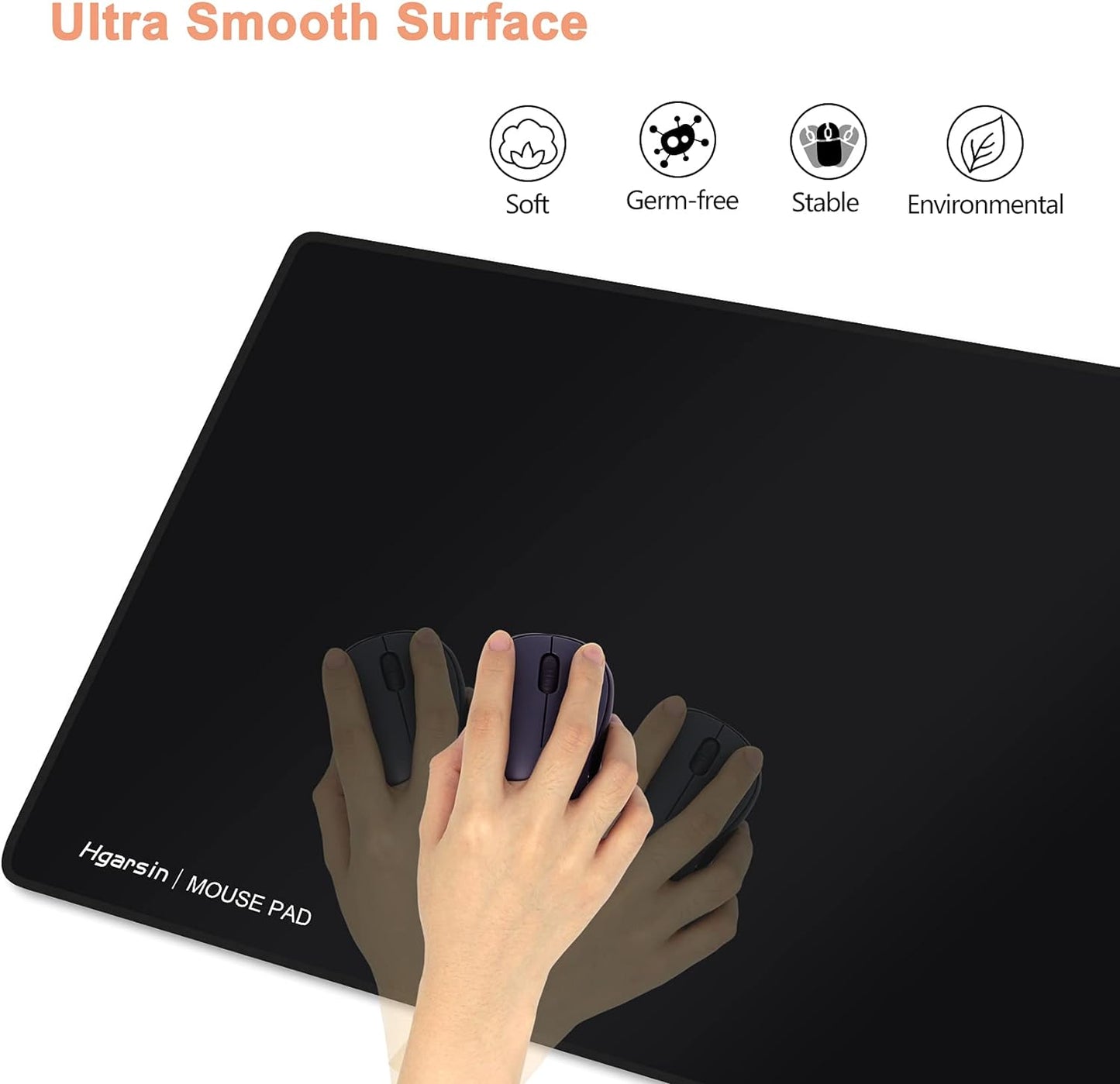 Mouse Pad,Large Gaming Mouse Pad,Extended Mousepad XL with Stitched Edge for Computer Keyboard,Washable Mouse Mat for Office,Home,Computer,Laptop,Black