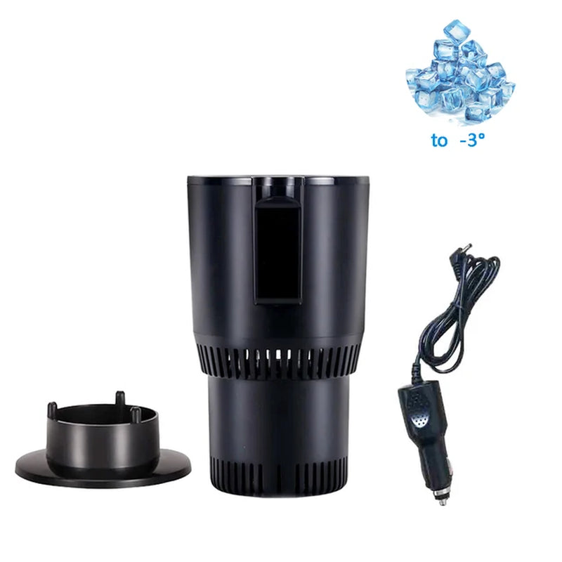 Car Heating Cooling Cup 12V 2 In1 Smart Car Cup Holder Digital Temperature Display Drink Cup Warmer Cooler Mini Car Refrigerator